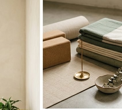 Pilates props and mat